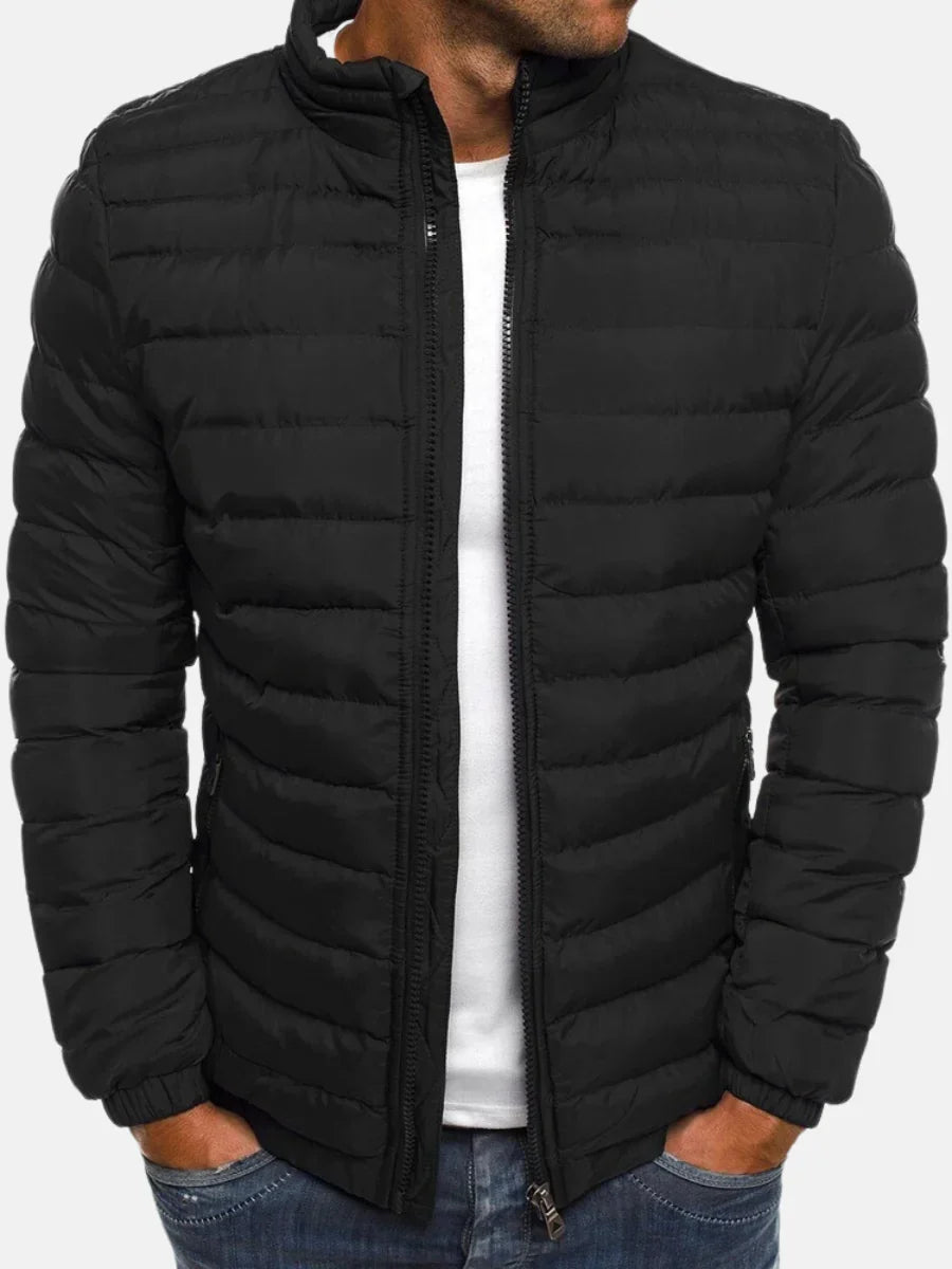Men's Lightweight Stand Collar Puffer Jacket