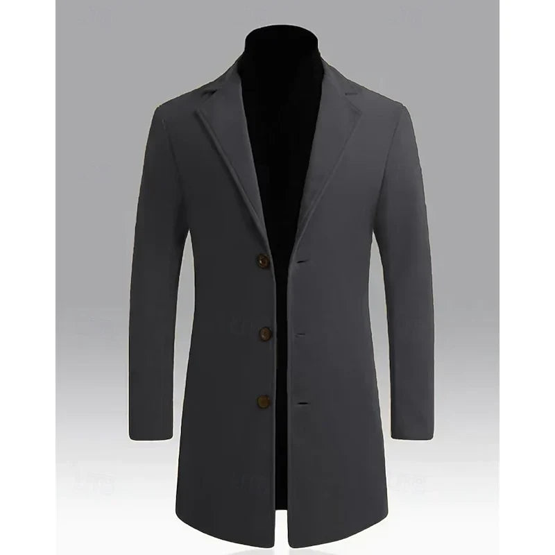Men's Tailored Long Winter Overcoat