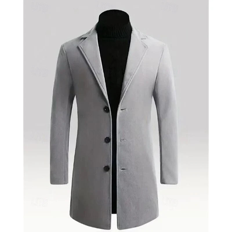 Men's Tailored Long Winter Overcoat