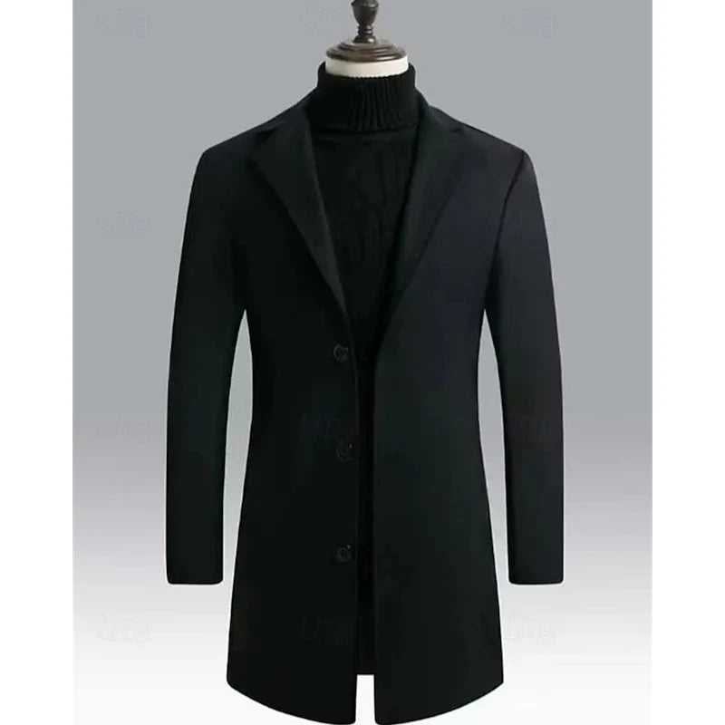 Men's Tailored Long Winter Overcoat