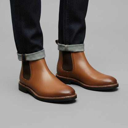 Classic Chelsea Boots Men | Stylish Leather Footwear