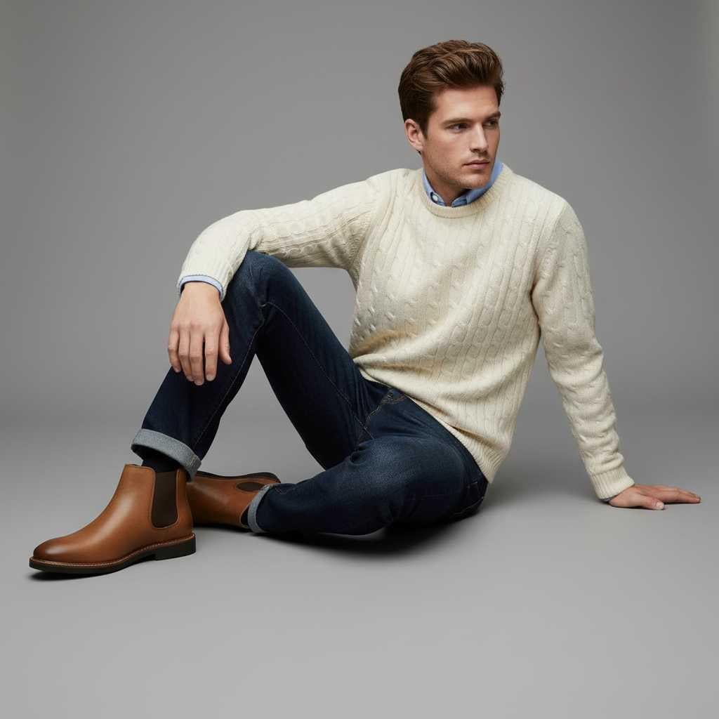 Classic Chelsea Boots Men | Stylish Leather Footwear