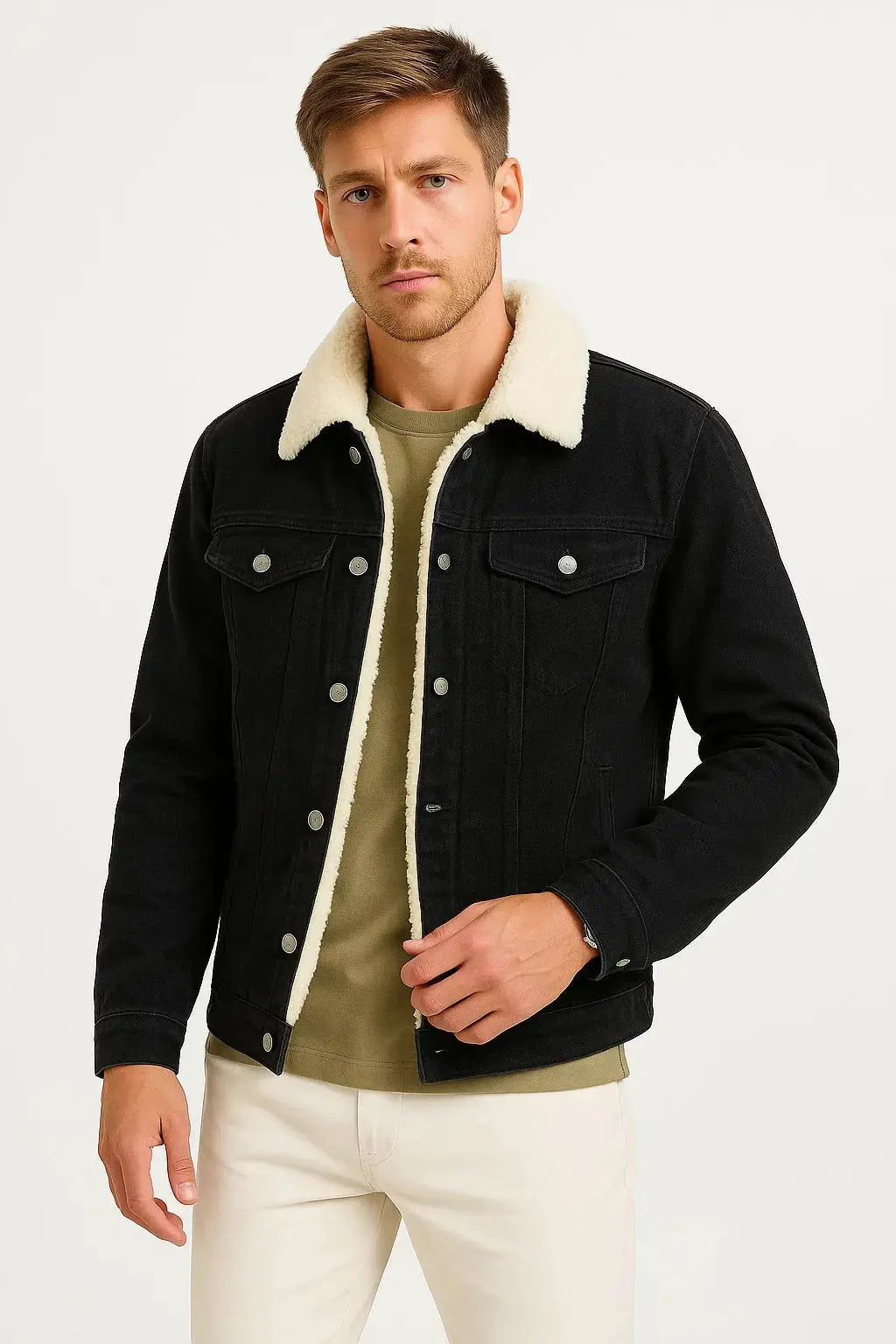 Men's Thickened Loose Fit Winter Denim Jacket