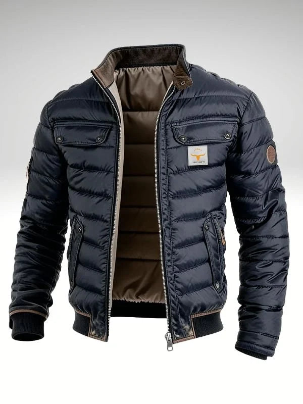 Men's Slim Fit Stand Collar Winter Puffer Jacket