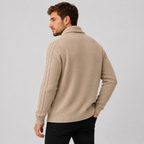 Men's Classic Cable Knit Button-Front Cardigan