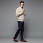 Men's Slim Fit Half-Zip Knit Jumper