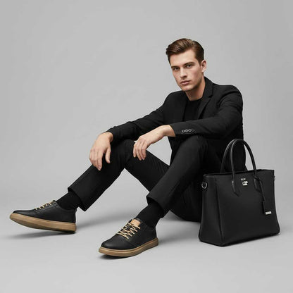 Men's Leather Sneakers | Stylish Comfort Trainers