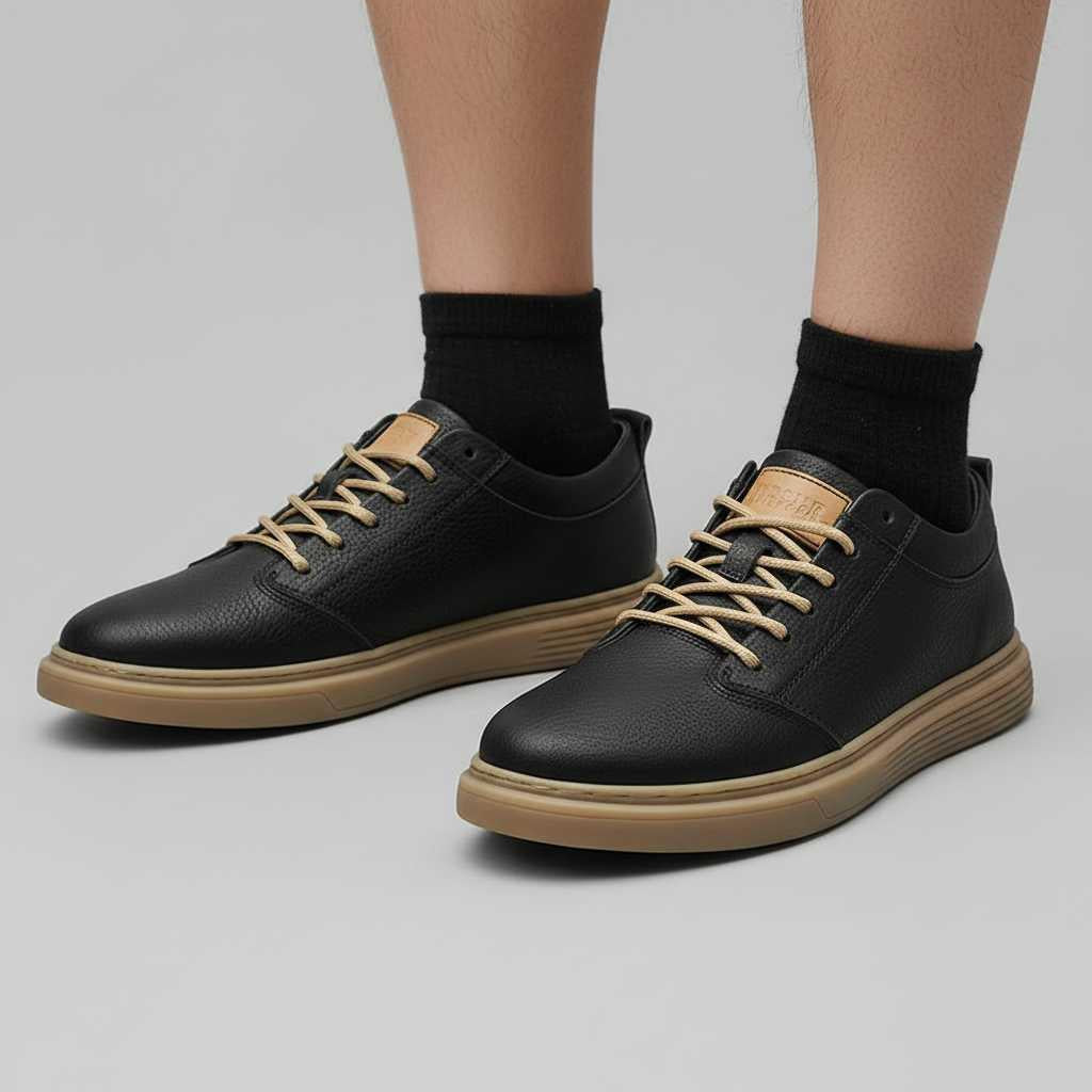 Men's Leather Sneakers | Stylish Comfort Trainers