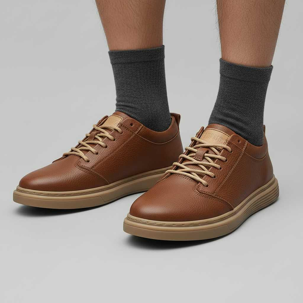 Men's Leather Sneakers | Stylish Comfort Trainers