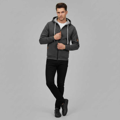 Men's Utility Zip-Up Hoodie | Casual Sweatshirt with Pockets