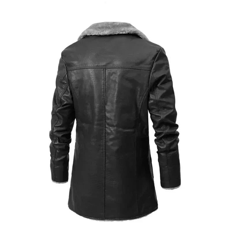 Men's Classic Longline Notched Lapel Winter Coat