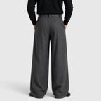 Men's Classic Pleated Straight Leg Trousers