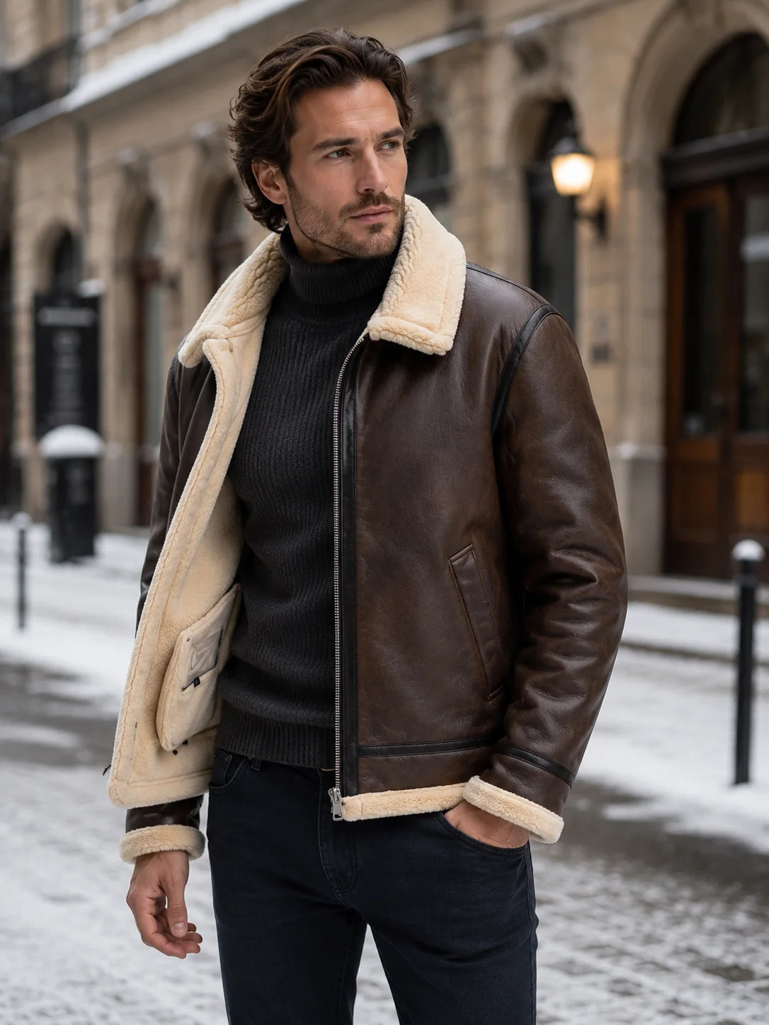 Men's Classic Regular Fit Zip-Up Winter Jacket