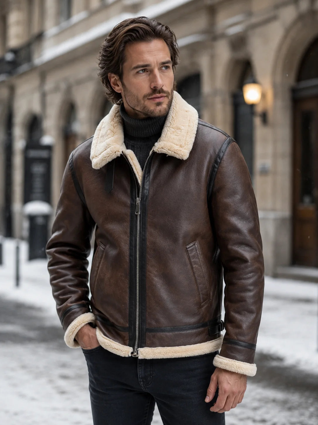 Men's Classic Regular Fit Zip-Up Winter Jacket