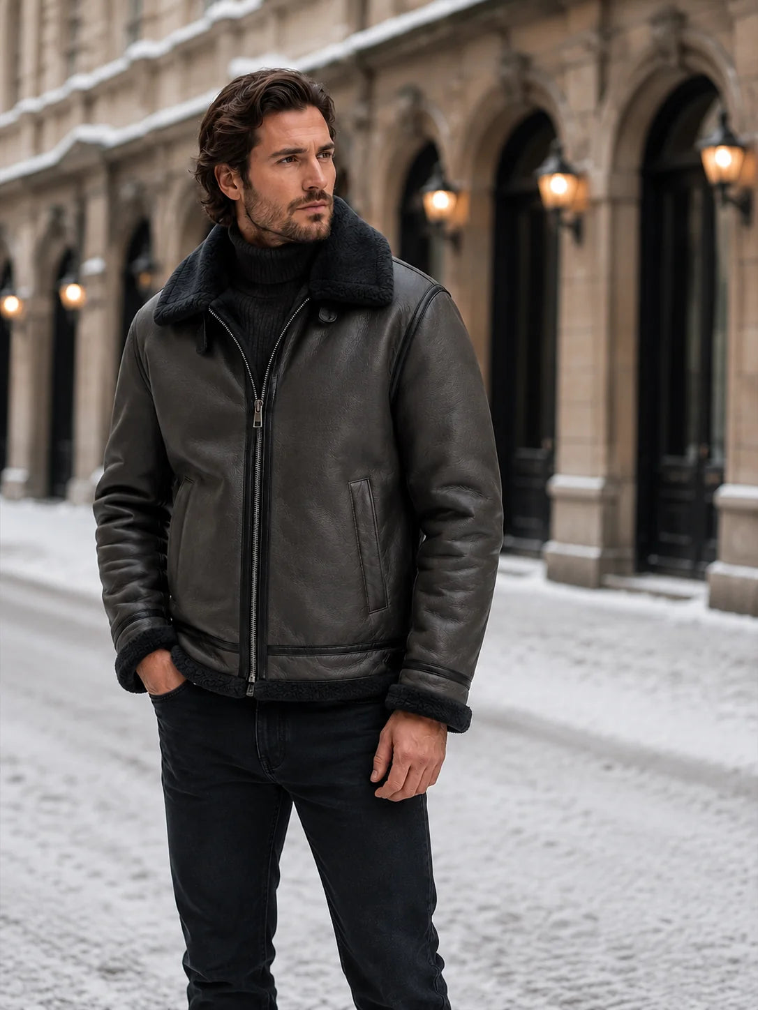 Men's Classic Regular Fit Zip-Up Winter Jacket
