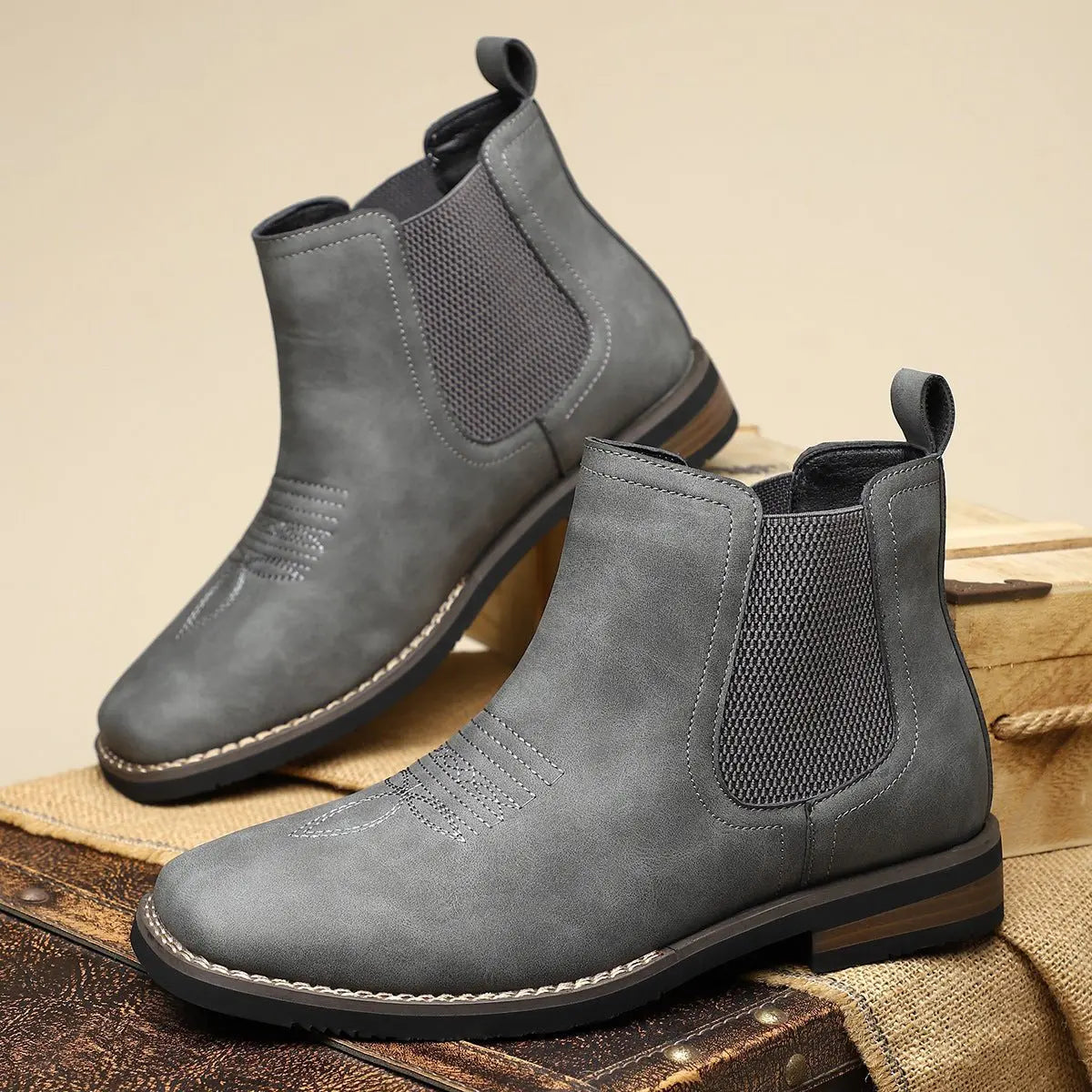 Men's Classic Western-Stitch Chelsea Boots