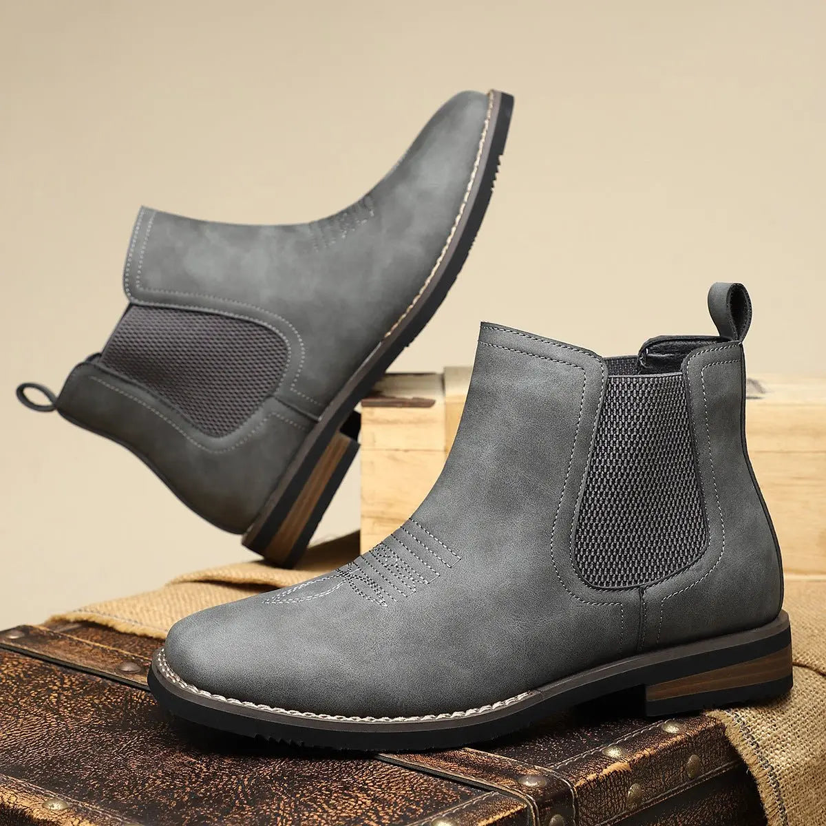 Men's Classic Western-Stitch Chelsea Boots