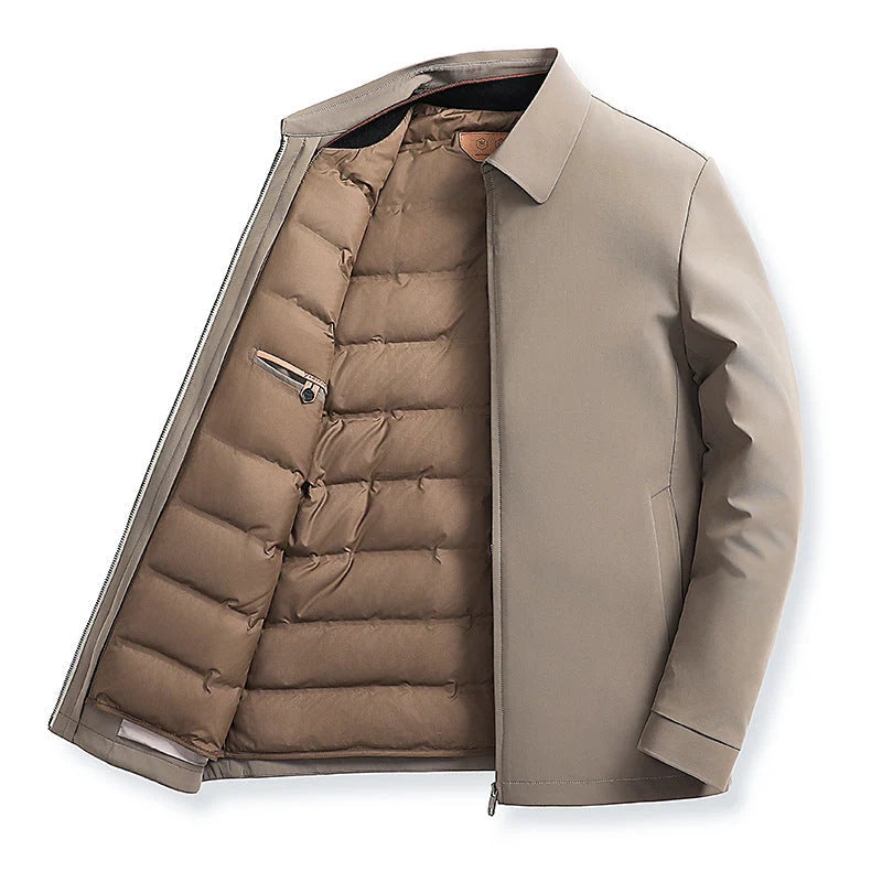 Men's Insulated Hooded Wind-Resistant Winter Jacket