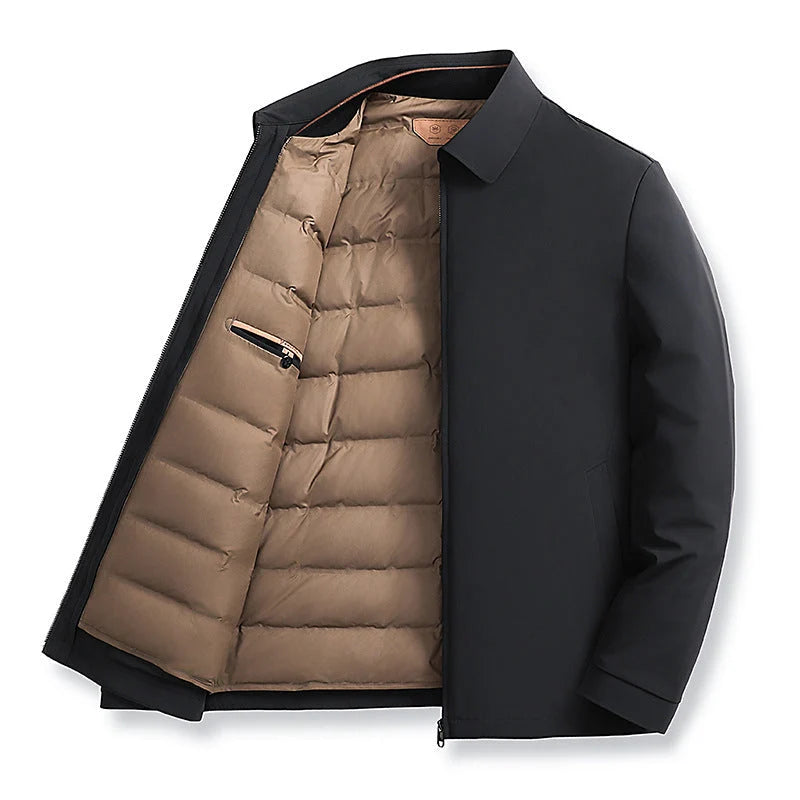 Men's Insulated Hooded Wind-Resistant Winter Jacket