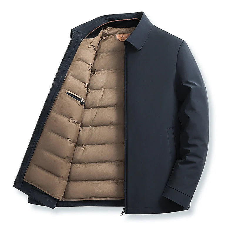 Men's Insulated Hooded Wind-Resistant Winter Jacket