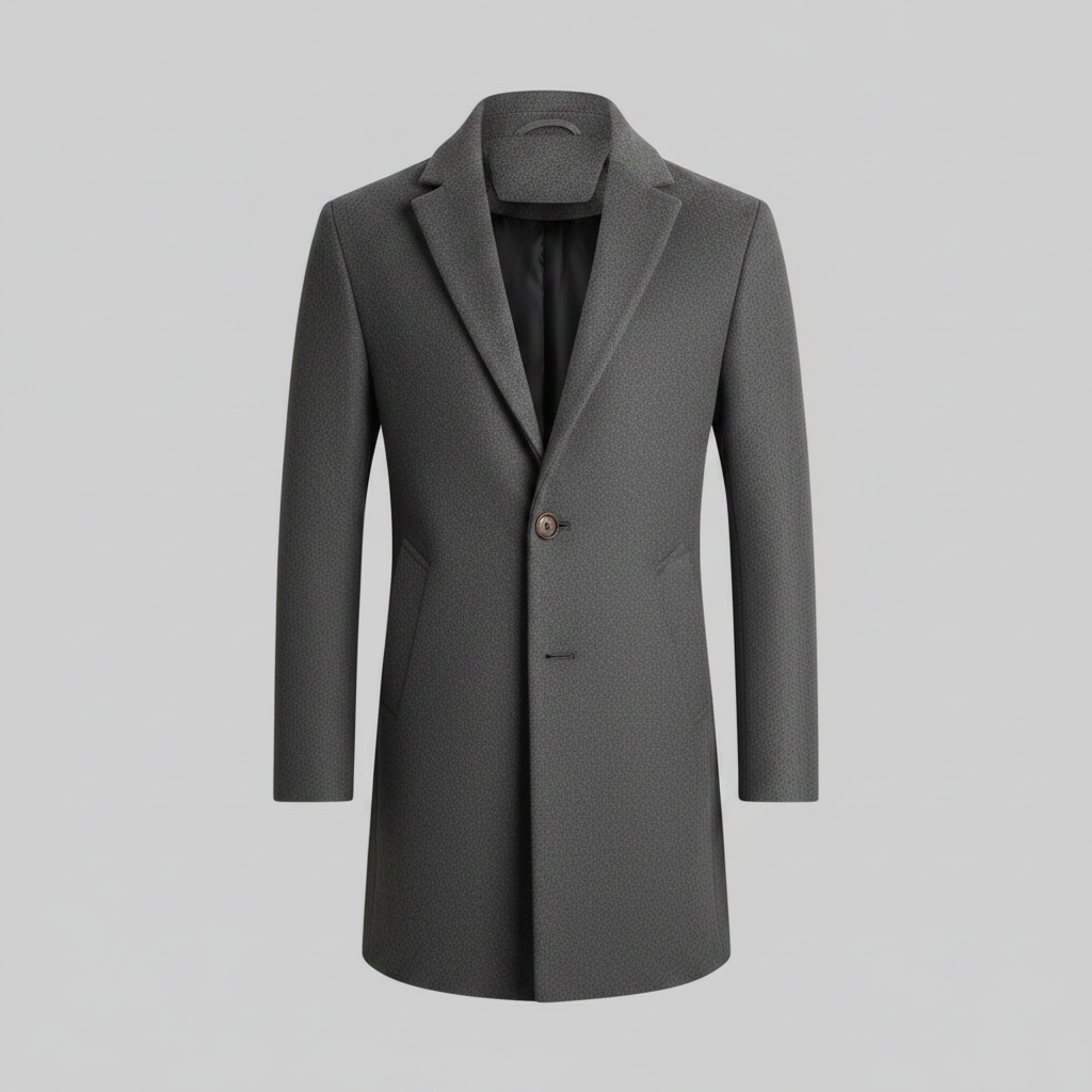 Men's Notched Lapel Overcoat | Elegant Men's Coat for Winter 6