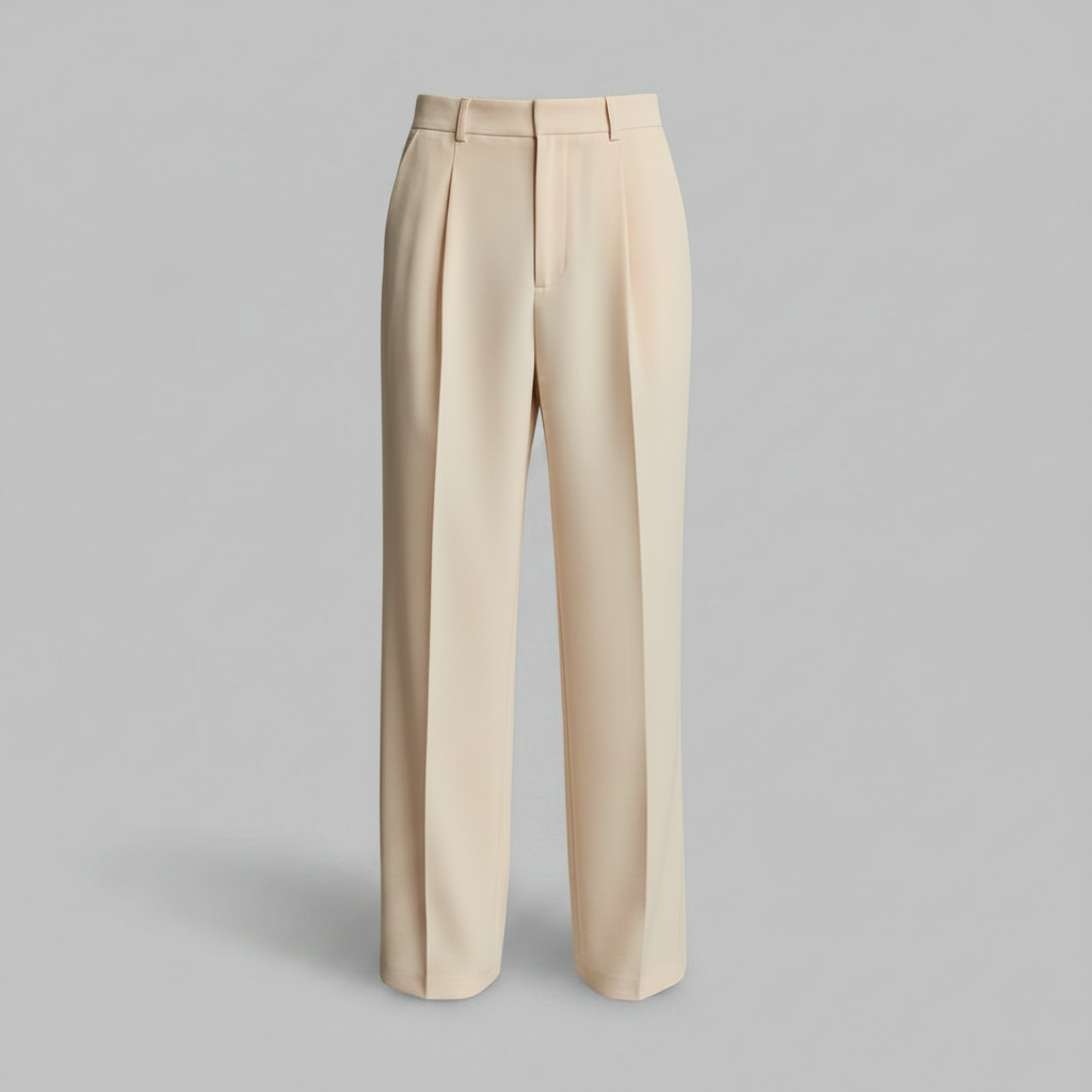 Men's Pleated Trousers | Straight Fit Formal Pants 6