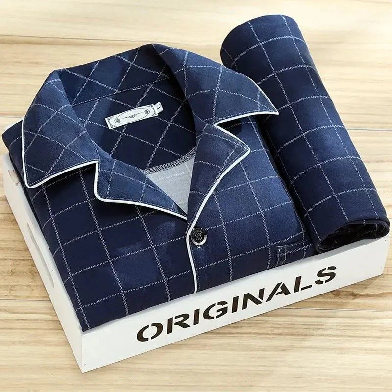 Men's Relaxed Fit Striped Long Sleeve Pyjamas