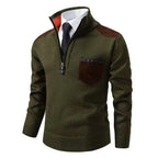 Men's Ribbed Quarter-Zip Jumper