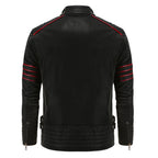Men's Slim Fit Leather Zip-Up Jacket