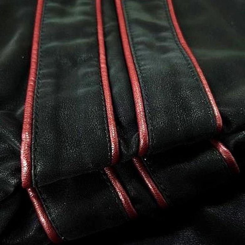 Men's Slim Fit Leather Zip-Up Jacket