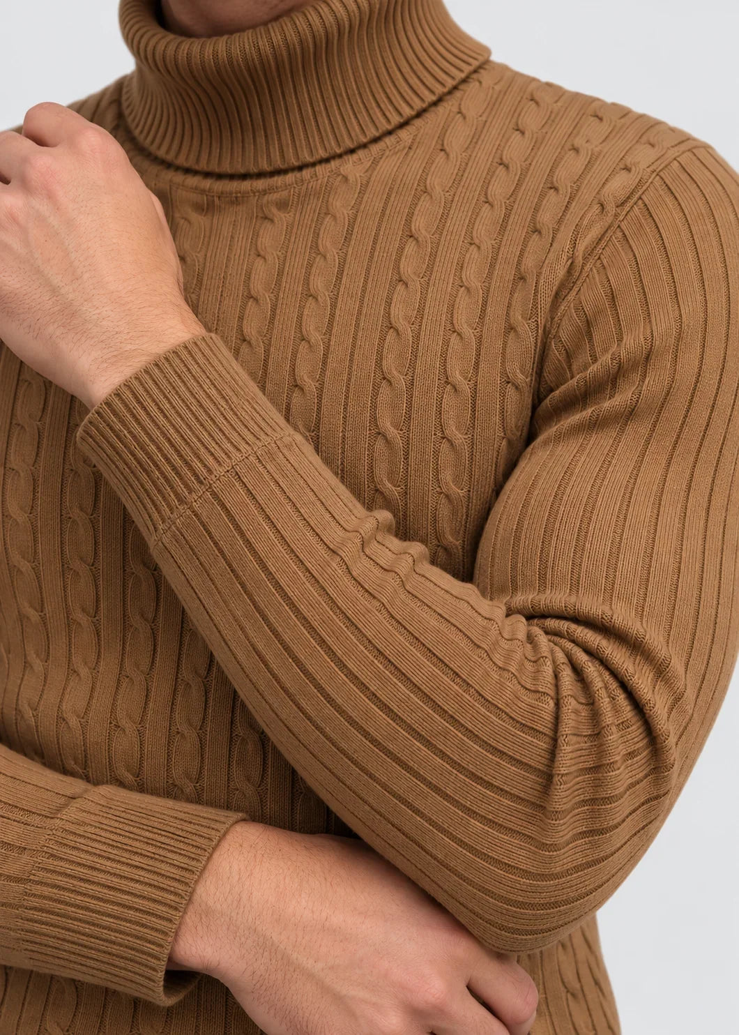 Men's Slim Fit Roll Neck Jumper