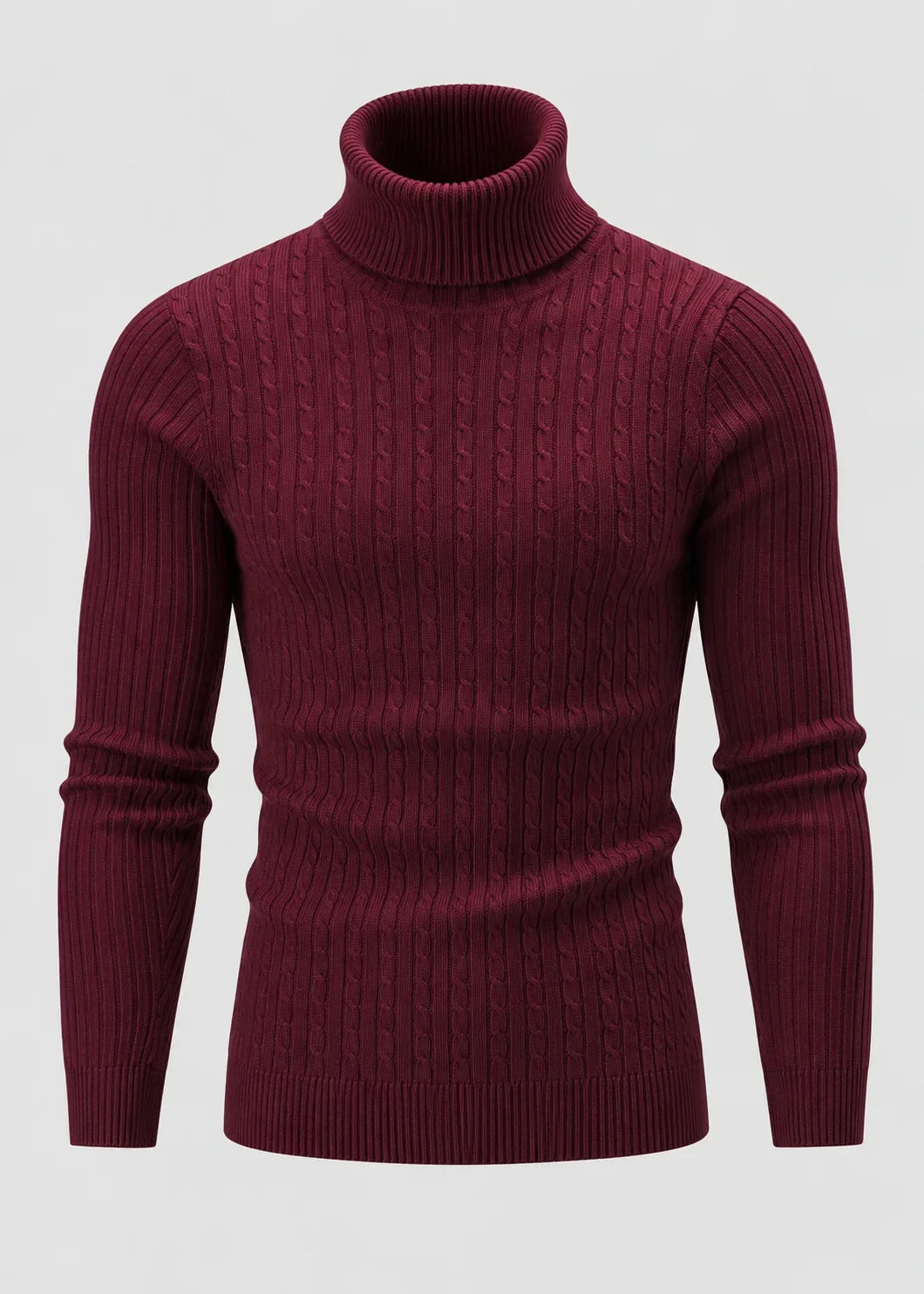 Men's Slim Fit Roll Neck Jumper