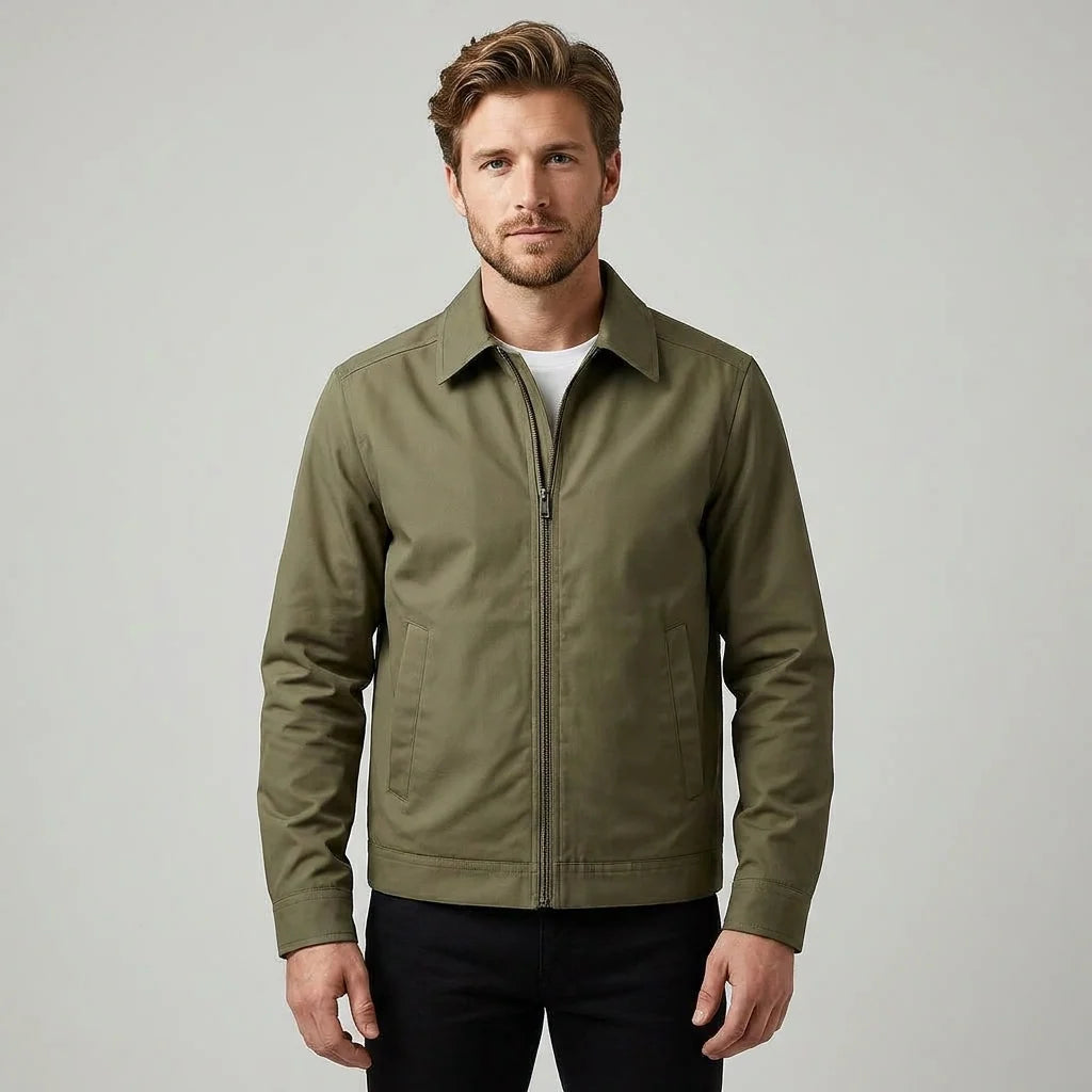 Men's Slim Fit Zip-Up Lined Jacket