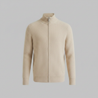 Men's Slim Fit Zip Up Cardigan | Ribbed Knit Design 0