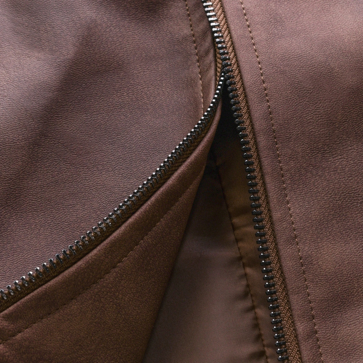 Men's Slim Fit Zipper Leather Jacket