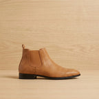 Men's Smooth Chelsea Boots with Elastic Panels