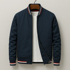 Men's Structured Ribbed Collar Bomber Jacket