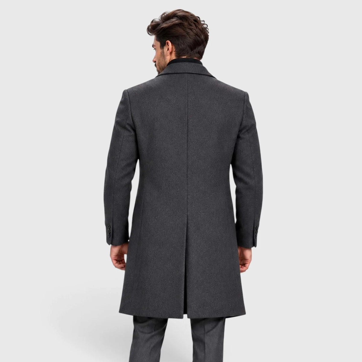 Men's Tailored Knee-Length Winter Overcoat