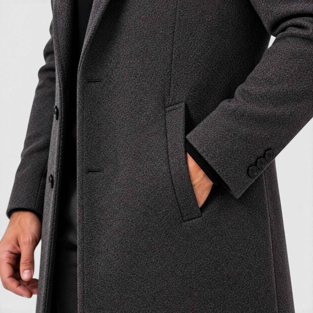Men's Tailored Knee-Length Winter Overcoat