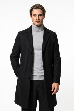 Men's Tailored Longline Single-Breasted Overcoat