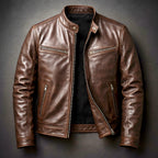 Men's Vintage Slim Fit Genuine Leather Jacket