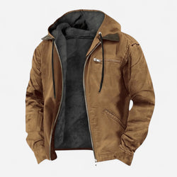 Men's Warm Hooded Zip-Up Winter Jacket