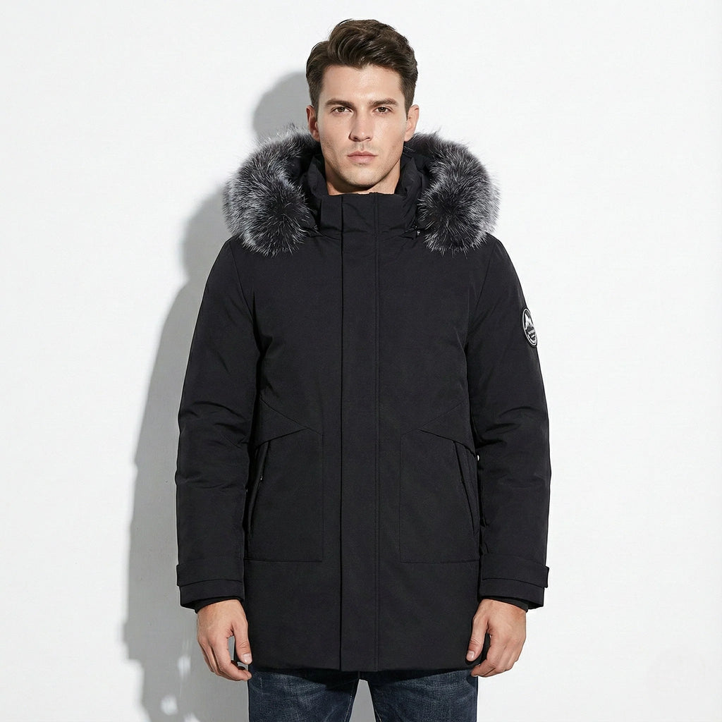 Men's Water-Resistant Hooded Winter Parka Jacket