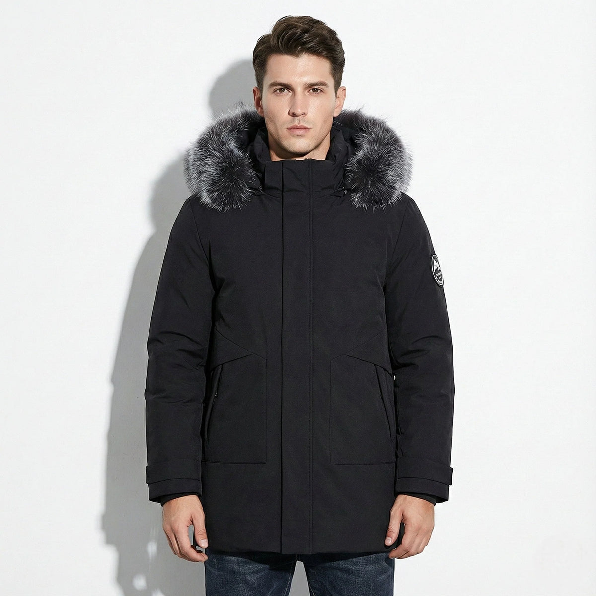 Men's Water-Resistant Hooded Winter Parka Jacket