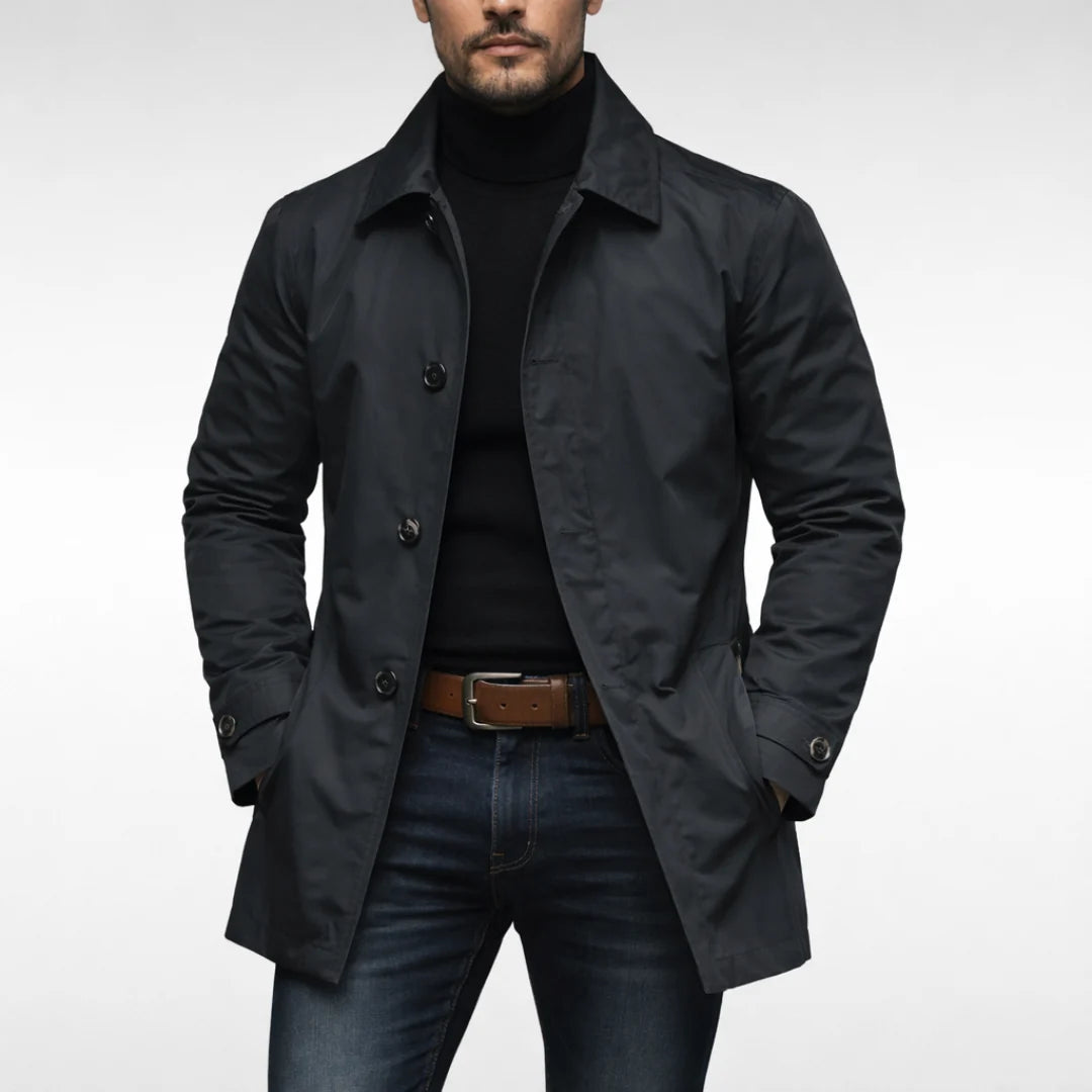 Men's Weatherproof Insulated Long Button Winter Coat
