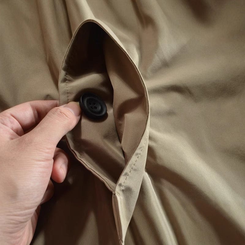 Men's Weatherproof Insulated Long Button Winter Coat