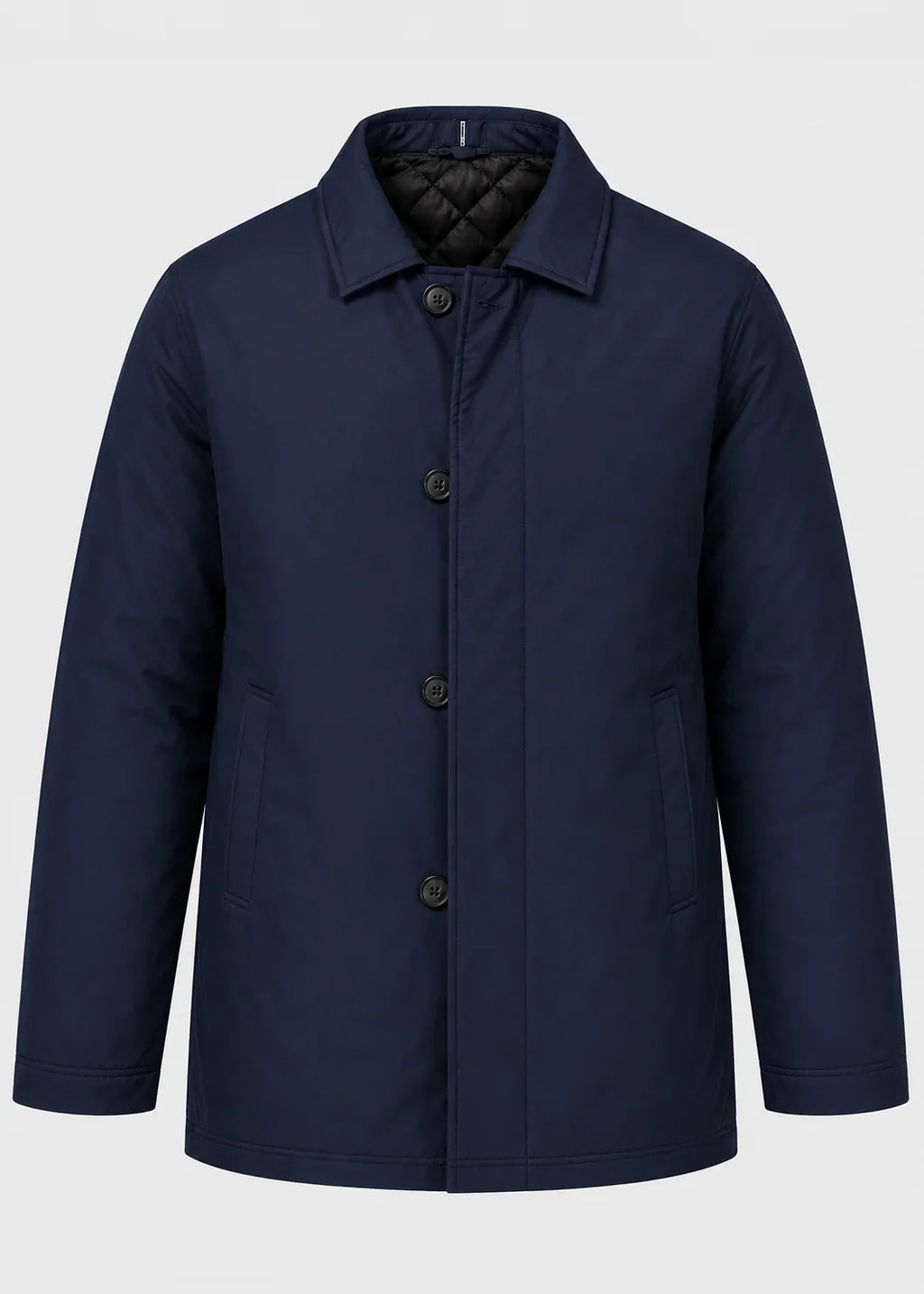 Men's Windproof Point Collar Lightweight Mac Coat