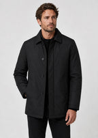 Men's Windproof Point Collar Lightweight Mac Coat