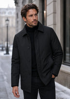 Men's Windproof Point Collar Lightweight Mac Coat