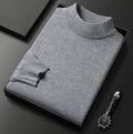Men's Elegant Warm Turtleneck Winter Sweater in Gray